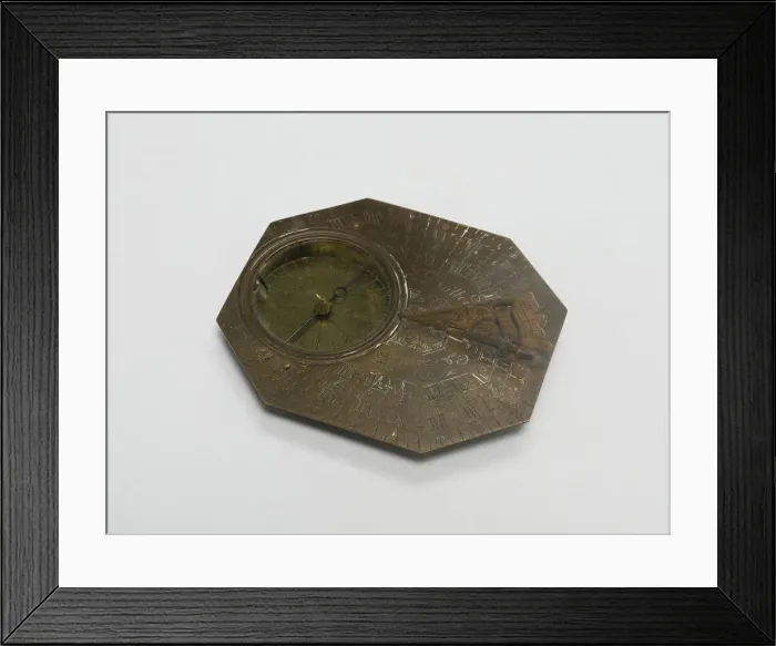 Framed Print : Portable Sundial, France, 1700 / 25. Creator: Michael Butterfield Framed Print : Portable Sundial, France, 1700 / 25. Creator: Michael Butterfield