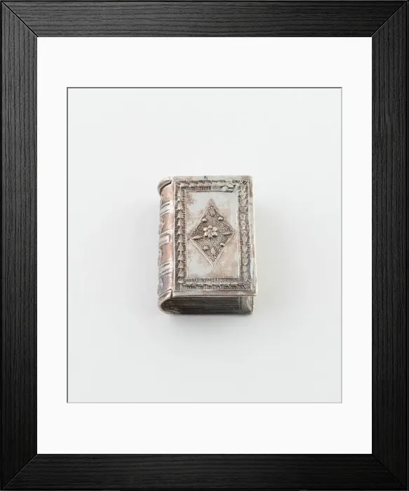Framed Print : Book-Shaped Match Safe, Netherlands, c. 1880. Creator: Unknown Framed Print : Book-Shaped Match Safe, Netherlands, c. 1880. Creator: Unknown