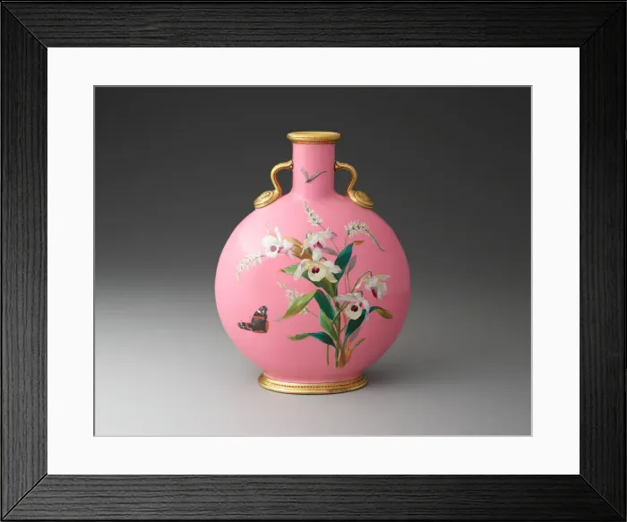 Framed Print : Moon Flask, Stoke-on-Trent, c. 1875. Creator: Minton Framed Print : Moon Flask, Stoke-on-Trent, c. 1875. Creator: Minton