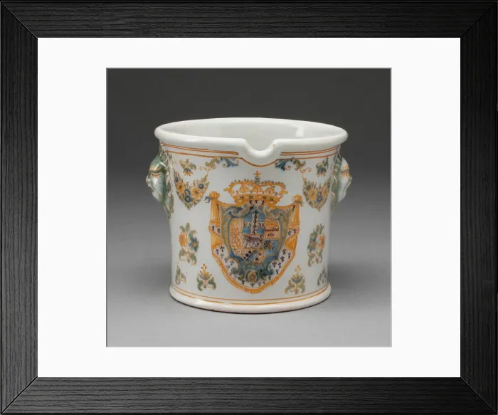 Framed Print : Glass Cooler, Moustiers-Sainte Marie, c. 1740 / 50. Creator: Olerys and Laugier Manufactory Framed Print : Glass Cooler, Moustiers-Sainte Marie, c. 1740 / 50. Creator: Olerys and Laugier Manufactory