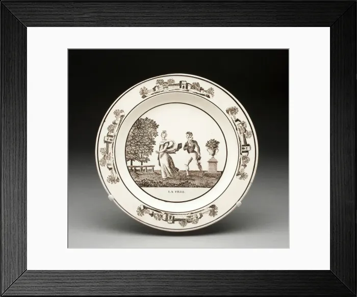 Framed Print : Plate, Montereau, 1800 / 25. Creator: Creil Pottery Framed Print : Plate, Montereau, 1800 / 25. Creator: Creil Pottery