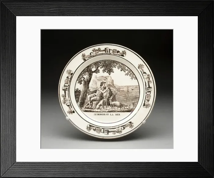 Framed Print : Plate, Montereau, 1800 / 25. Creator: Creil Pottery Framed Print : Plate, Montereau, 1800 / 25. Creator: Creil Pottery