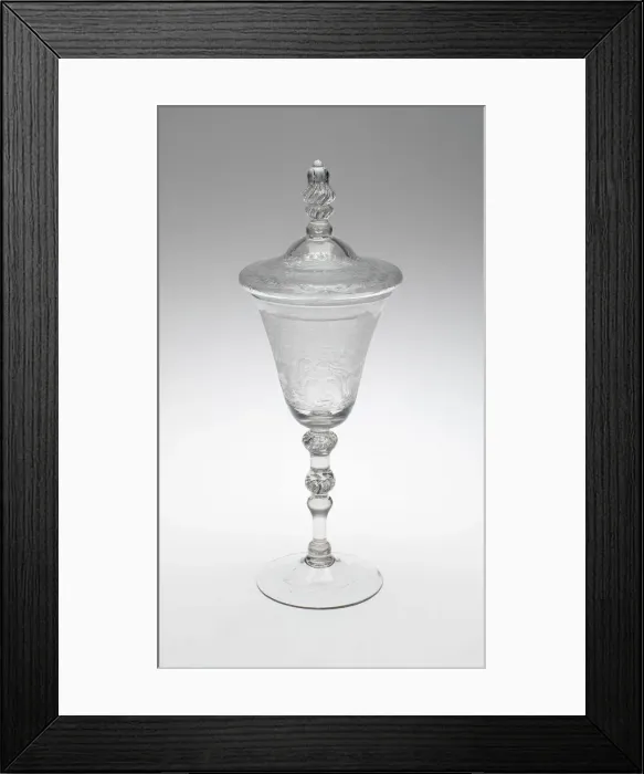 Framed Print : Covered Goblet with Goddess Diana Bathing, England, 1752. Creator: Jacob Sang Framed Print : Covered Goblet with Goddess Diana Bathing, England, 1752. Creator: Jacob Sang