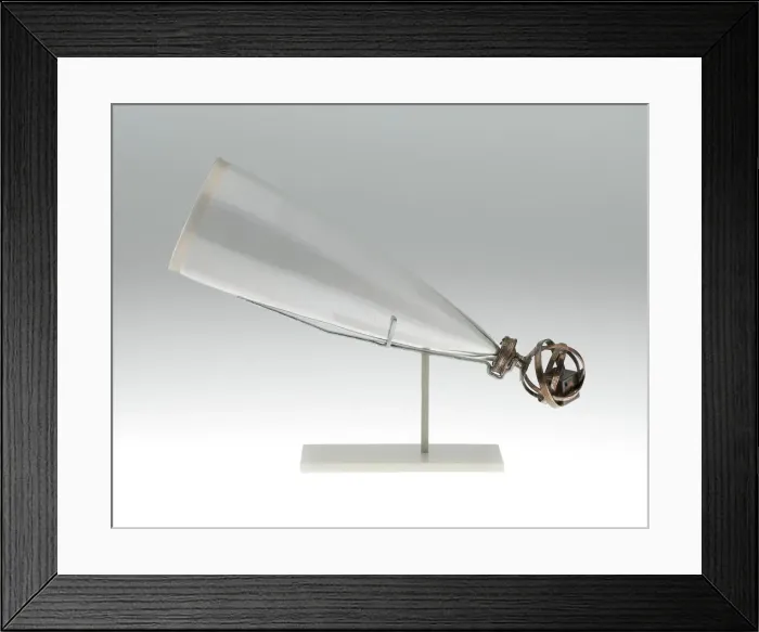 Framed Print : Stirrup Glass (Sturzglas) with Silver Armilary Sphere Incorporating Dice, Antwerp Framed Print : Stirrup Glass (Sturzglas) with Silver Armilary Sphere Incorporating Dice, Antwerp