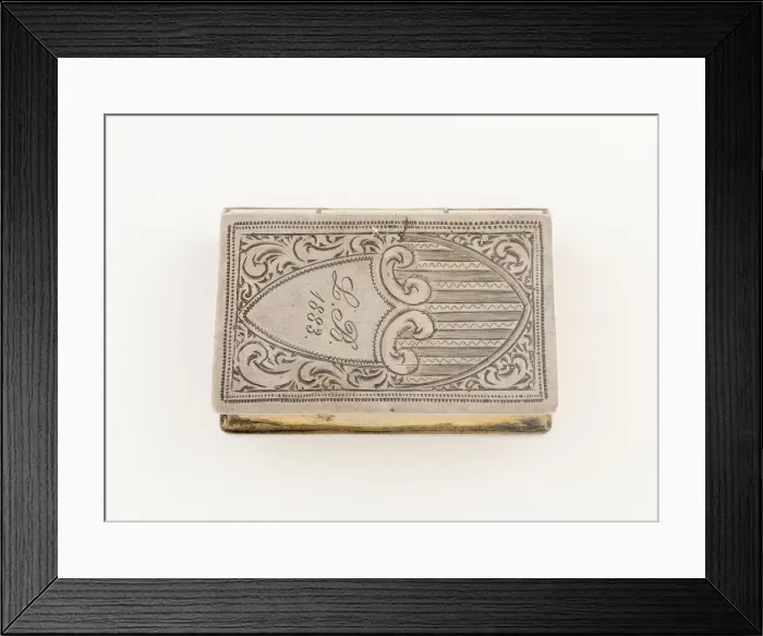 Framed Print : Vinaigrette in the Form of a Book, United States, 1883. Creator: Unknown Framed Print : Vinaigrette in the Form of a Book, United States, 1883. Creator: Unknown
