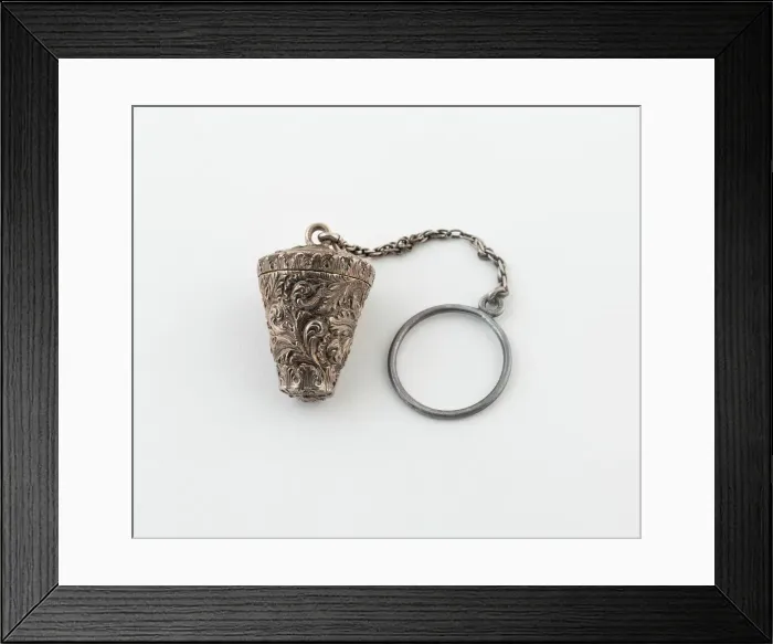 Framed Print : Thimble-Shaped Vinaigrette, England, c. 1840. Creator: Unknown Framed Print : Thimble-Shaped Vinaigrette, England, c. 1840. Creator: Unknown