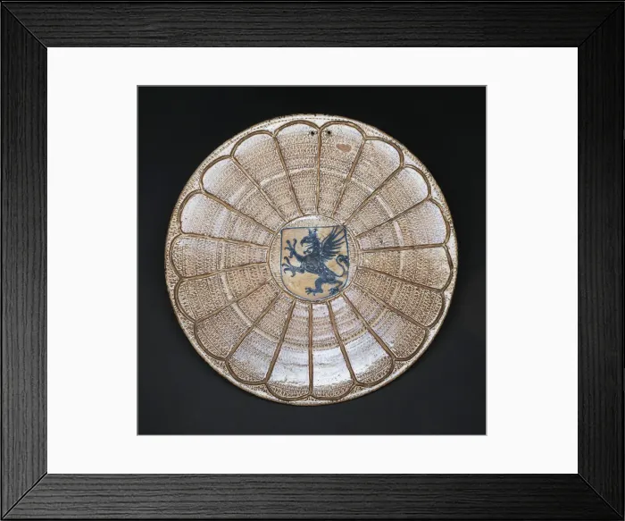 Framed Print : Hispano-Moresque Lusterware Plate with Griffin, Valencia, 1475 / 1500. Creator: Unknown Framed Print : Hispano-Moresque Lusterware Plate with Griffin, Valencia, 1475 / 1500. Creator: Unknown