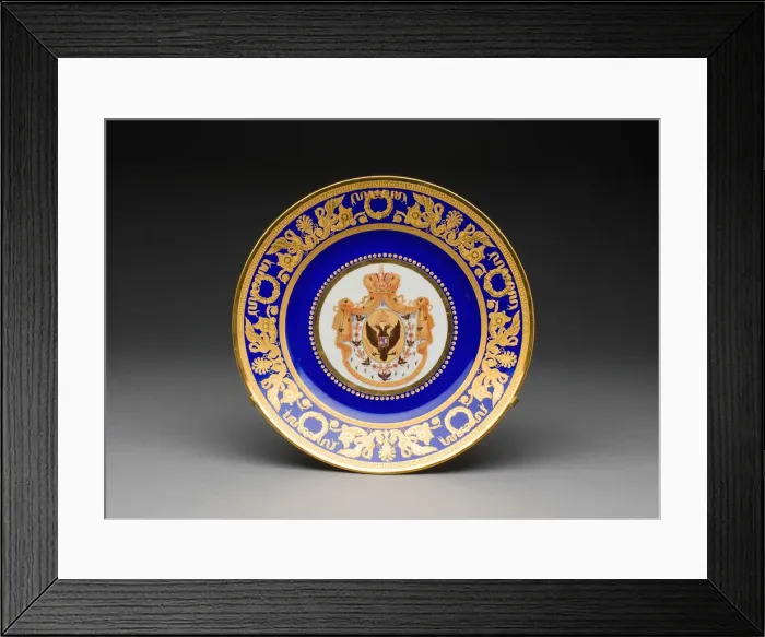 Framed Print : Plate, Saint Petersburg, 1855 / 81. Creator: Russian Imperial Porcelain Factory Framed Print : Plate, Saint Petersburg, 1855 / 81. Creator: Russian Imperial Porcelain Factory