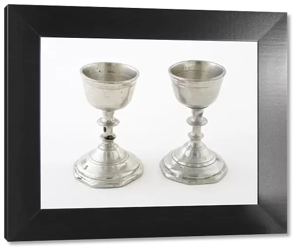 Pair of Small Chalices, France, Early 18th century. Creator: Unknown