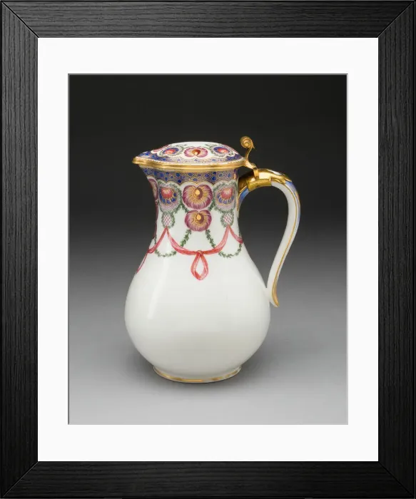 Framed Print : Jug (Pot al eau tourne), Sevres, 1763. Creators Framed Print : Jug (Pot al eau tourne), Sevres, 1763. Creators