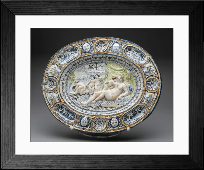 Framed Print : Fecundity Platter, Southwark, 1675 / 80. Creator: Unknown Framed Print : Fecundity Platter, Southwark, 1675 / 80. Creator: Unknown