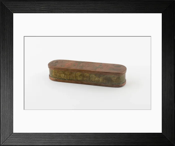Framed Print : Tobacco Box with Scenes Related to the Crucifixion, Amsterdam, 18th century Framed Print : Tobacco Box with Scenes Related to the Crucifixion, Amsterdam, 18th century