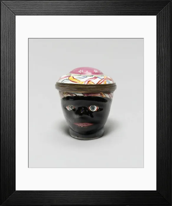 Framed Print : Box: Head of an African, England, c. 1750. Creator: Unknown Framed Print : Box: Head of an African, England, c. 1750. Creator: Unknown