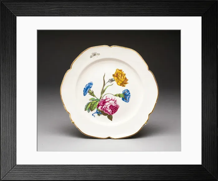 Framed Print : Plate, Strasbourg, c. 1755. Creator: Strasbourg Pottery Factory Framed Print : Plate, Strasbourg, c. 1755. Creator: Strasbourg Pottery Factory
