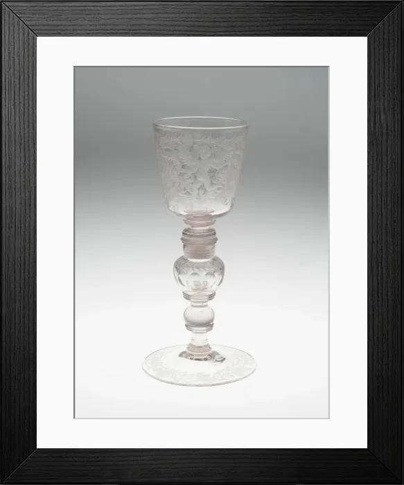 Framed Print : Gaming Goblet with Glass Dice, Bohemia, Late 17th century. Creator: Unknown Framed Print : Gaming Goblet with Glass Dice, Bohemia, Late 17th century. Creator: Unknown