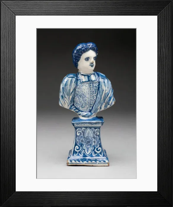 Framed Print : Bust of a Man, Delft, c. 1710 / 20. Creators: De Metalle Pot, Delftware Framed Print : Bust of a Man, Delft, c. 1710 / 20. Creators: De Metalle Pot, Delftware
