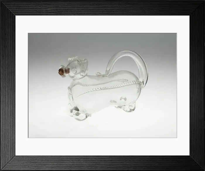 Framed Print : Bottle in the Form of a Pig, Sweden, 19th century. Creator: Unknown Framed Print : Bottle in the Form of a Pig, Sweden, 19th century. Creator: Unknown