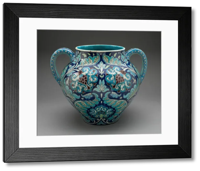 Framed Print : Vase, England, c. 1885. Creators: William de Morgan, Fred Passenger Framed Print : Vase, England, c. 1885. Creators: William de Morgan, Fred Passenger