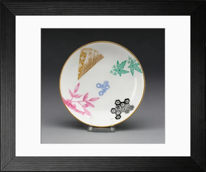 Framed Print : Saucer, Worcester, 1878. Creator: Royal Worcester Framed Print : Saucer, Worcester, 1878. Creator: Royal Worcester