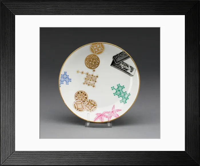 Framed Print : Saucer, Worcester, 1878. Creator: Royal Worcester Framed Print : Saucer, Worcester, 1878. Creator: Royal Worcester