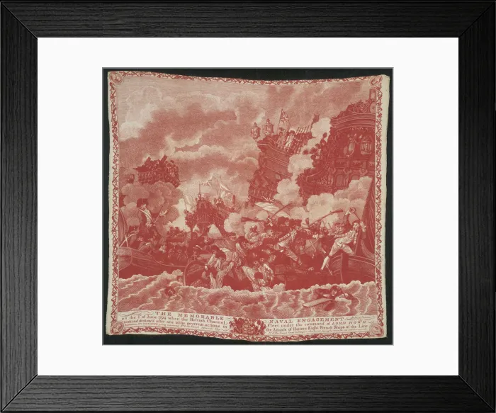 Framed Print : Handkerchief, England, 1794. Creators: Unknown, John Slack Framed Print : Handkerchief, England, 1794. Creators: Unknown, John Slack