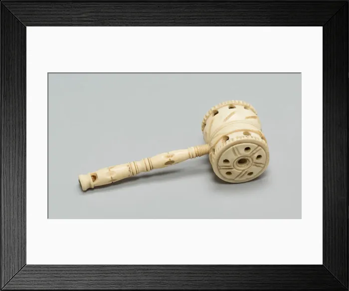 Framed Print : Rattle, United States, 18th to 19th century. Creator: Unknown Framed Print : Rattle, United States, 18th to 19th century. Creator: Unknown