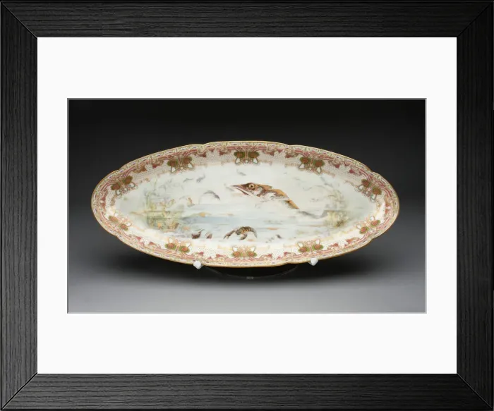 Framed Print : Fish Platter, France, c. 1900. Creator: Theodore Haviland