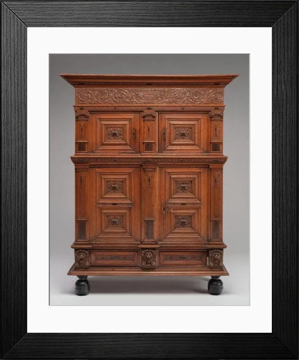 Framed Print : Linen Cupboard (Kast), Netherlands, 1630 / 50. Creator: Unknown Framed Print : Linen Cupboard (Kast), Netherlands, 1630 / 50. Creator: Unknown