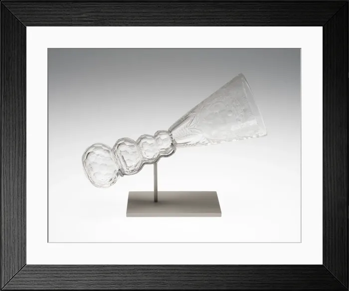 Framed Print : Stirrup Glass (Sturzglas), Bohemia, c. 1720. Creator: Unknown Framed Print : Stirrup Glass (Sturzglas), Bohemia, c. 1720. Creator: Unknown