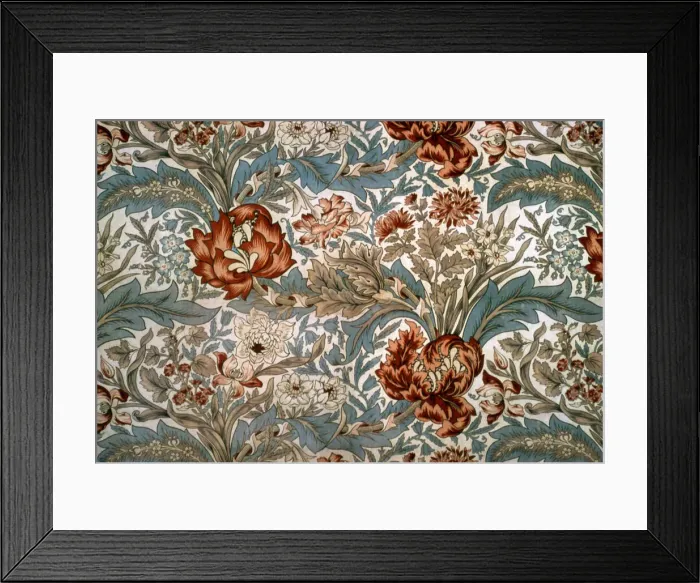 Framed Print : Panel (Formerly a Furnishing Textile), England, c. 1895 / 1900 Framed Print : Panel (Formerly a Furnishing Textile), England, c. 1895 / 1900