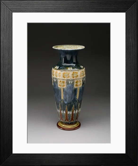 Framed Print : Vase, England, 1893. Creator: Royal Doulton Framed Print : Vase, England, 1893. Creator: Royal Doulton