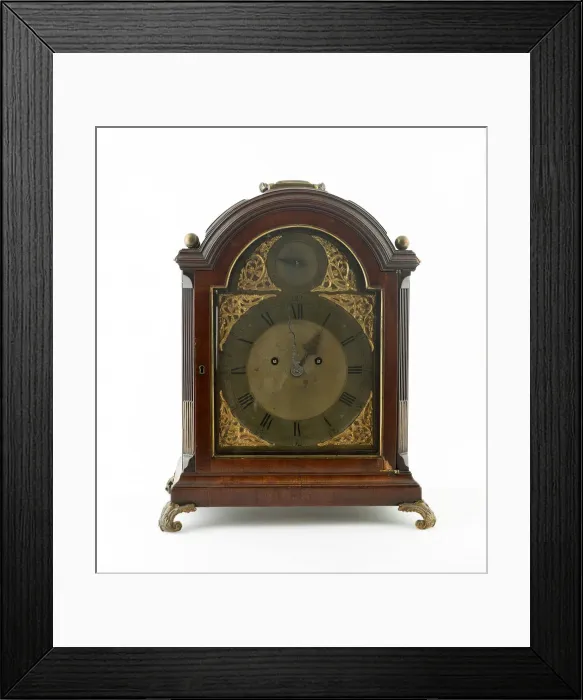 Framed Print : Bracket Clock, London, 1756. Creator: Thomas Monkhouse