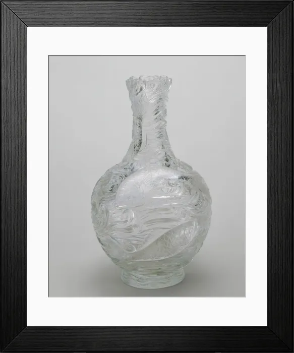 Framed Print : Rock Crystal Vase, Stourbridge, 1889. Creator: Thomas Webb and Sons Framed Print : Rock Crystal Vase, Stourbridge, 1889. Creator: Thomas Webb and Sons