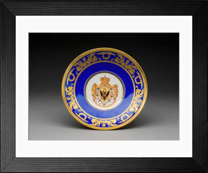 Framed Print : Plate, Saint Petersburg, 1855 / 81. Creator: Russian Imperial Porcelain Factory Framed Print : Plate, Saint Petersburg, 1855 / 81. Creator: Russian Imperial Porcelain Factory