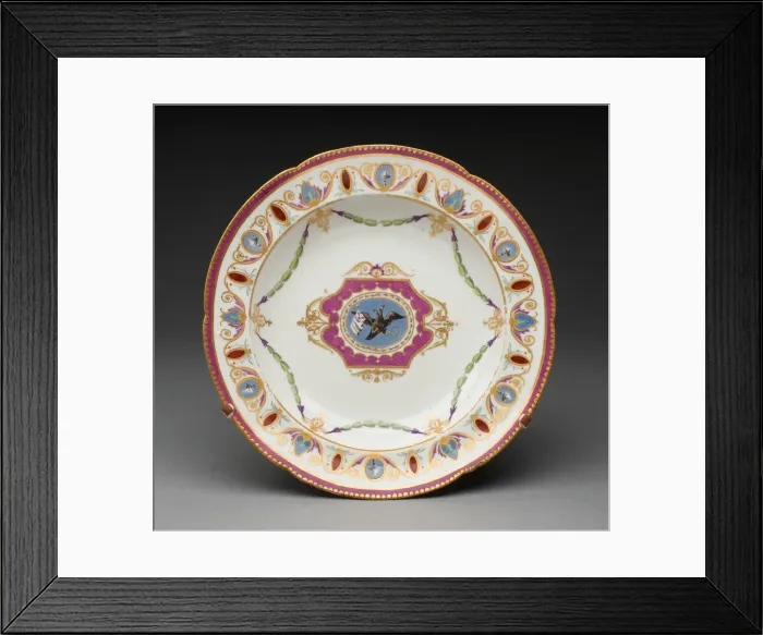 Framed Print : Soup Plate, Saint Petersburg, 1762 / 66. Creator: Russian Imperial Porcelain Factory Framed Print : Soup Plate, Saint Petersburg, 1762 / 66. Creator: Russian Imperial Porcelain Factory