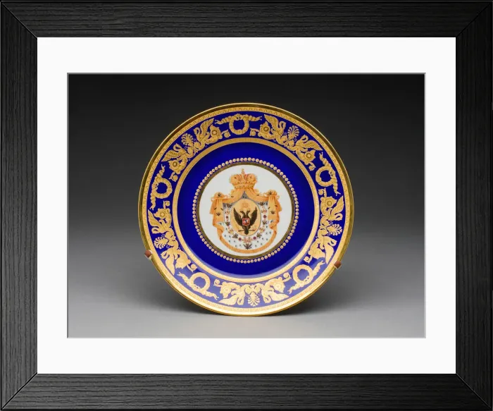 Framed Print : Plate, Saint Petersburg, 1855 / 81. Creator: Russian Imperial Porcelain Factory Framed Print : Plate, Saint Petersburg, 1855 / 81. Creator: Russian Imperial Porcelain Factory