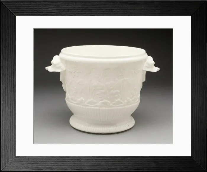 Framed Print : Wine Bottle Cooler, Saint-Cloud, 1720 / 40. Creator: Saint-Cloud Porcelain Manufactory Framed Print : Wine Bottle Cooler, Saint-Cloud, 1720 / 40. Creator: Saint-Cloud Porcelain Manufactory