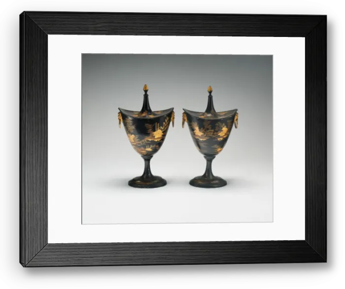 Framed Print : Pair of Chestnut Urns, Wales, 1790 / 1800. Creator: Unknown Framed Print : Pair of Chestnut Urns, Wales, 1790 / 1800. Creator: Unknown