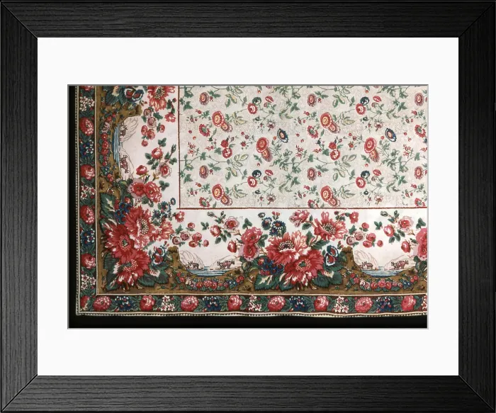 Framed Print : Panel (Possibly a Shawl or bedspread?), England, 19th century. Creator: Unknown Framed Print : Panel (Possibly a Shawl or bedspread?), England, 19th century. Creator: Unknown