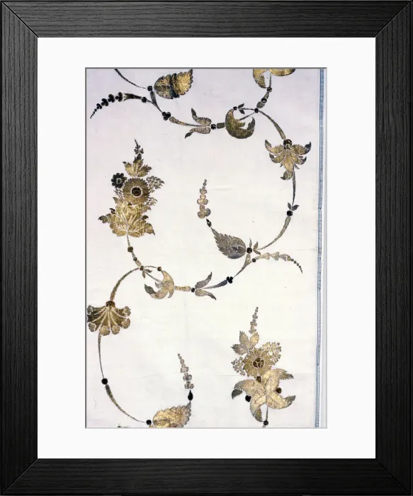 Framed Print : Panel, England, c. 1740. Creator: Unknown Framed Print : Panel, England, c. 1740. Creator: Unknown