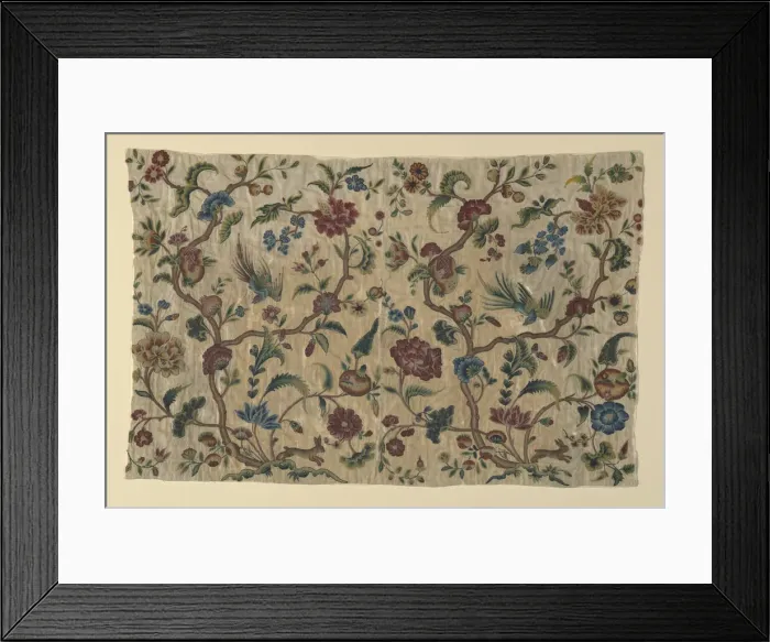 Framed Print : Portion from a Valance, England, 1701 / 25. Creator: Unknown Framed Print : Portion from a Valance, England, 1701 / 25. Creator: Unknown
