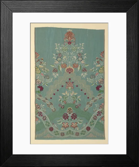 Framed Print : Panel, England, c. 1725. Creator: Unknown Framed Print : Panel, England, c. 1725. Creator: Unknown
