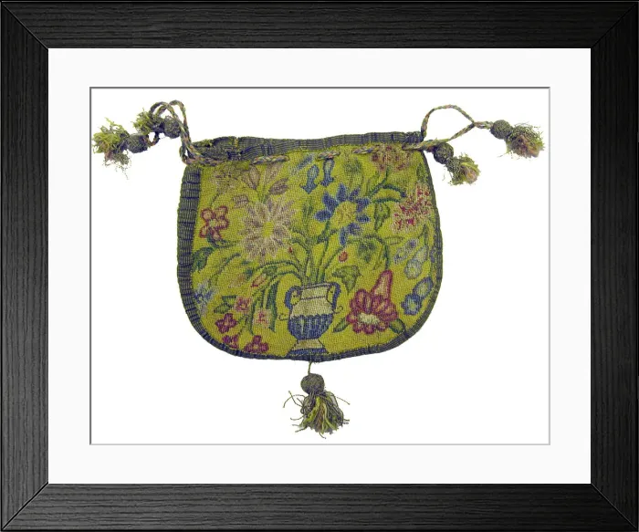 Framed Print : Bag, England, 17th century. Creator: Unknown Framed Print : Bag, England, 17th century. Creator: Unknown