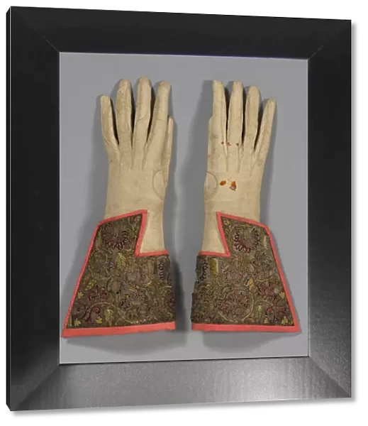 Pair of Mens Gloves, England, 1625  /  50. Creator: Unknown