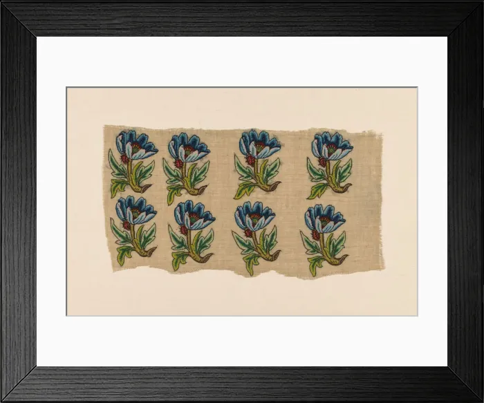 Framed Print : Panel of Uncut Slip'Designs, England, 1625 / 75. Creator: Unknown Framed Print : Panel of Uncut Slip'Designs, England, 1625 / 75. Creator: Unknown