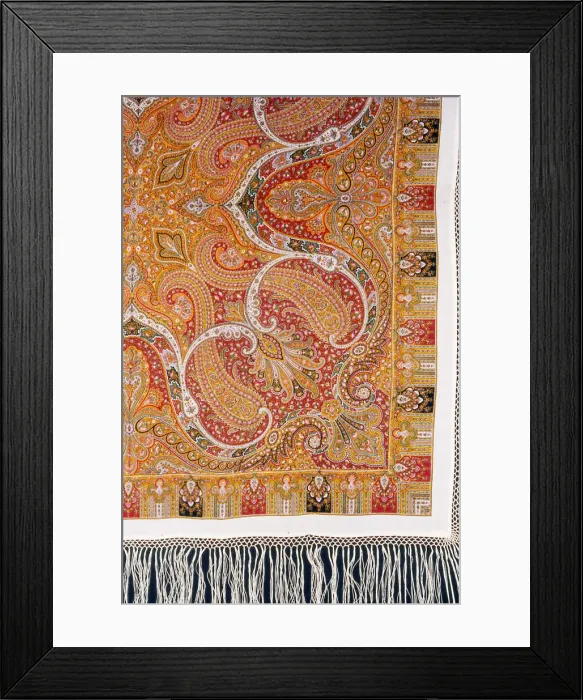 Framed Print : Square Shawl, England, 1867 / 1900. Creator: Unknown Framed Print : Square Shawl, England, 1867 / 1900. Creator: Unknown