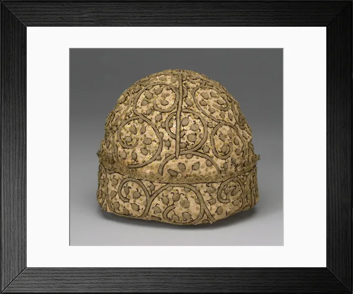 Framed Print : Mans Cap, England, 1575 / 1600. Creator: Unknown Framed Print : Mans Cap, England, 1575 / 1600. Creator: Unknown