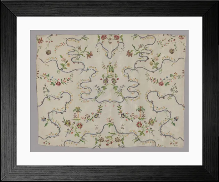 Framed Print : Petticoat Panel, England, 1730-50. Creator: Unknown Framed Print : Petticoat Panel, England, 1730-50. Creator: Unknown