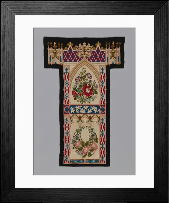 Framed Print : Prie-Dieu Cover, England, c. 1857 / 60. Creator: Unknown Framed Print : Prie-Dieu Cover, England, c. 1857 / 60. Creator: Unknown