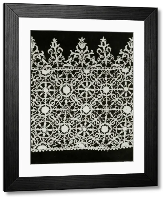 Framed Print : Border (From a Table Cover), Italy, c. 1600. Creator: Unknown Framed Print : Border (From a Table Cover), Italy, c. 1600. Creator: Unknown